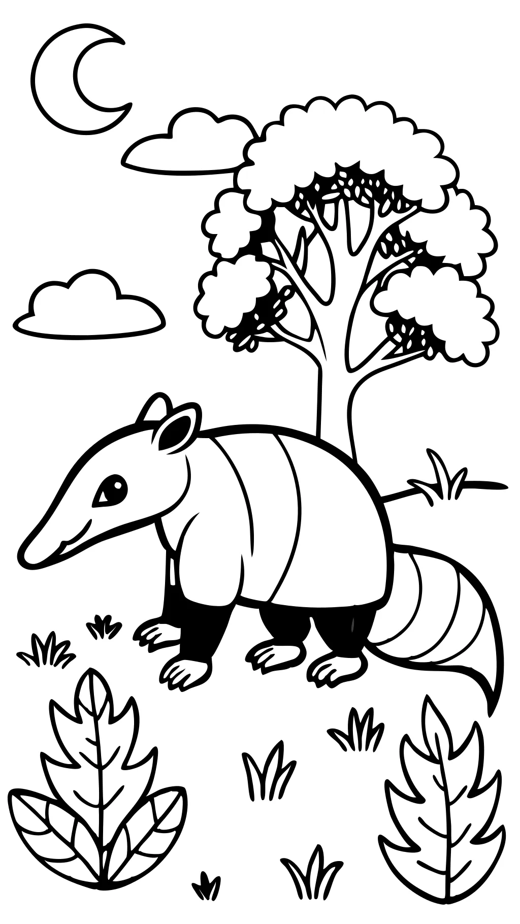 anteater coloring page